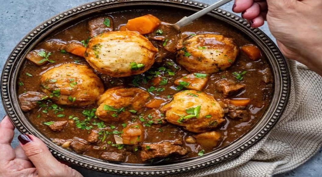 Beef Casserole with Fluffy Herby Dumplings
